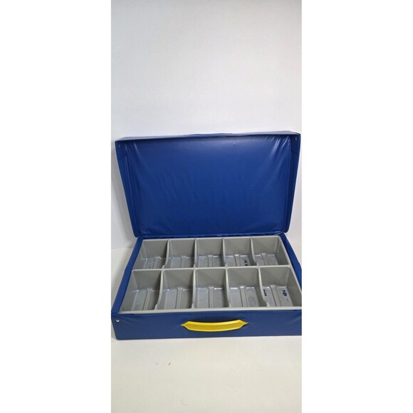 4x4 Blue COLLECTOR CASE: ROUGH RIDERS, Stompers, Toy Trucks W/INSERT Vintage '83 - Picture 10 of 13